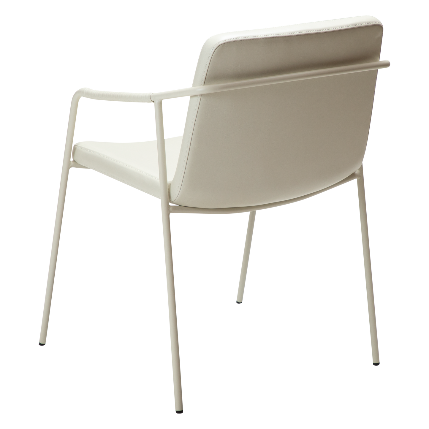[var:Bezug=Knochenweißes Kunstleder mit knochenweißen Beinen] BOTO Sessel