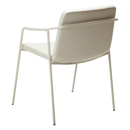 [var:Bezug=Knochenweißes Kunstleder mit knochenweißen Beinen] BOTO Sessel