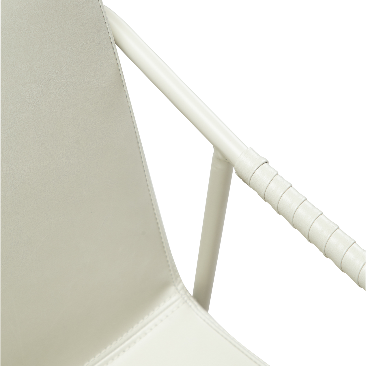 [var:Bezug=Knochenweißes Kunstleder mit knochenweißen Beinen] BOTO Sessel