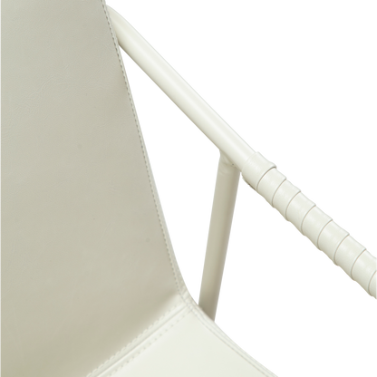 [var:Bezug=Knochenweißes Kunstleder mit knochenweißen Beinen] BOTO Sessel