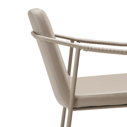 [var:Bezug=Kunstleder in Kaschmir mit Kaschmirbeinen] BOTO Sessel