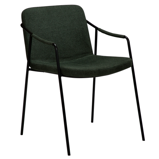 [var:Bezug=Salbeigrüner Stoff mit schwarzen Beinen] BOTO Sessel (UK Crib 5)