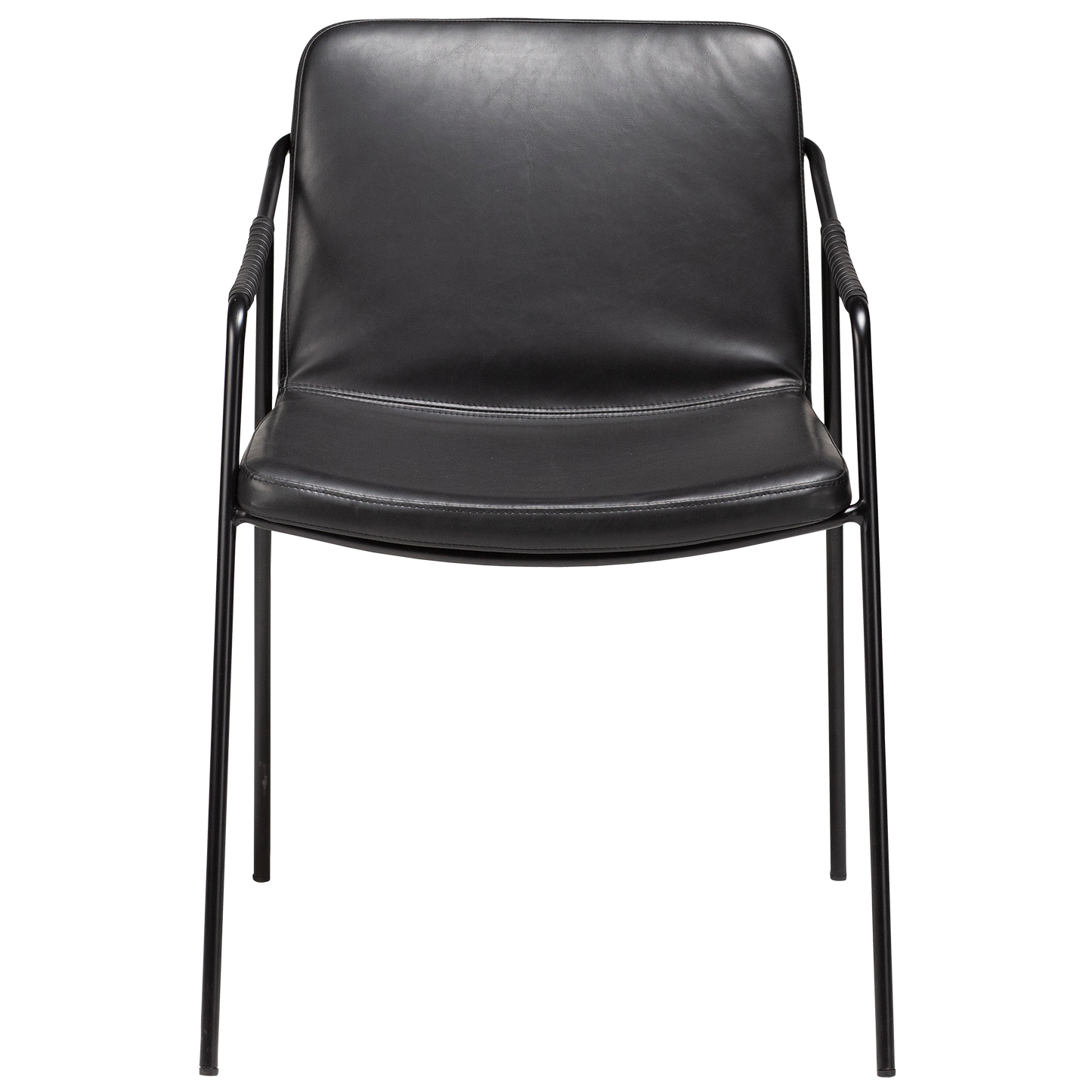 [var:Bezug=Vintage schwarzes Kunstleder mit schwarzen Beinen] BOTO Sessel