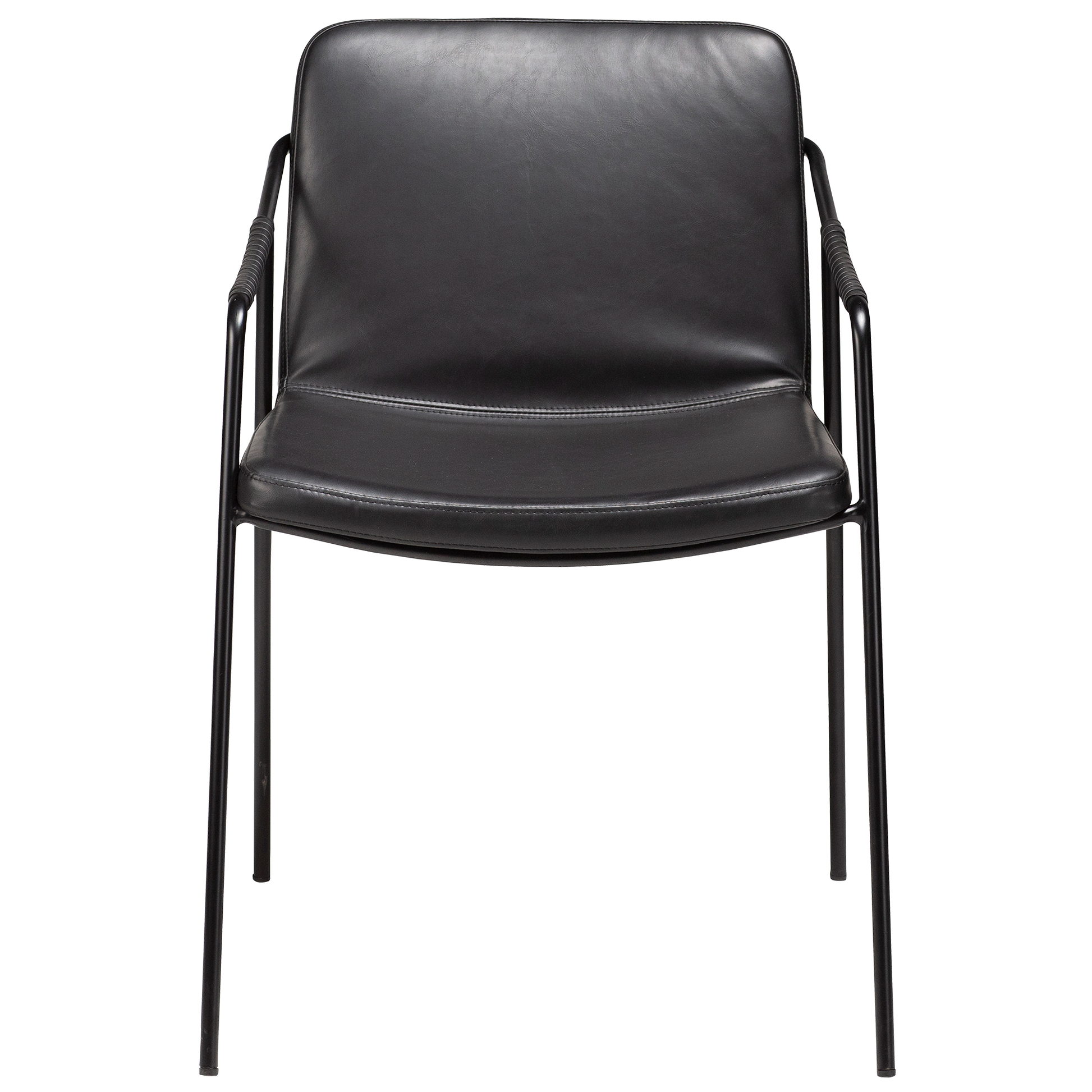 [var:Bezug=Vintage schwarzes Kunstleder mit schwarzen Beinen] BOTO Sessel