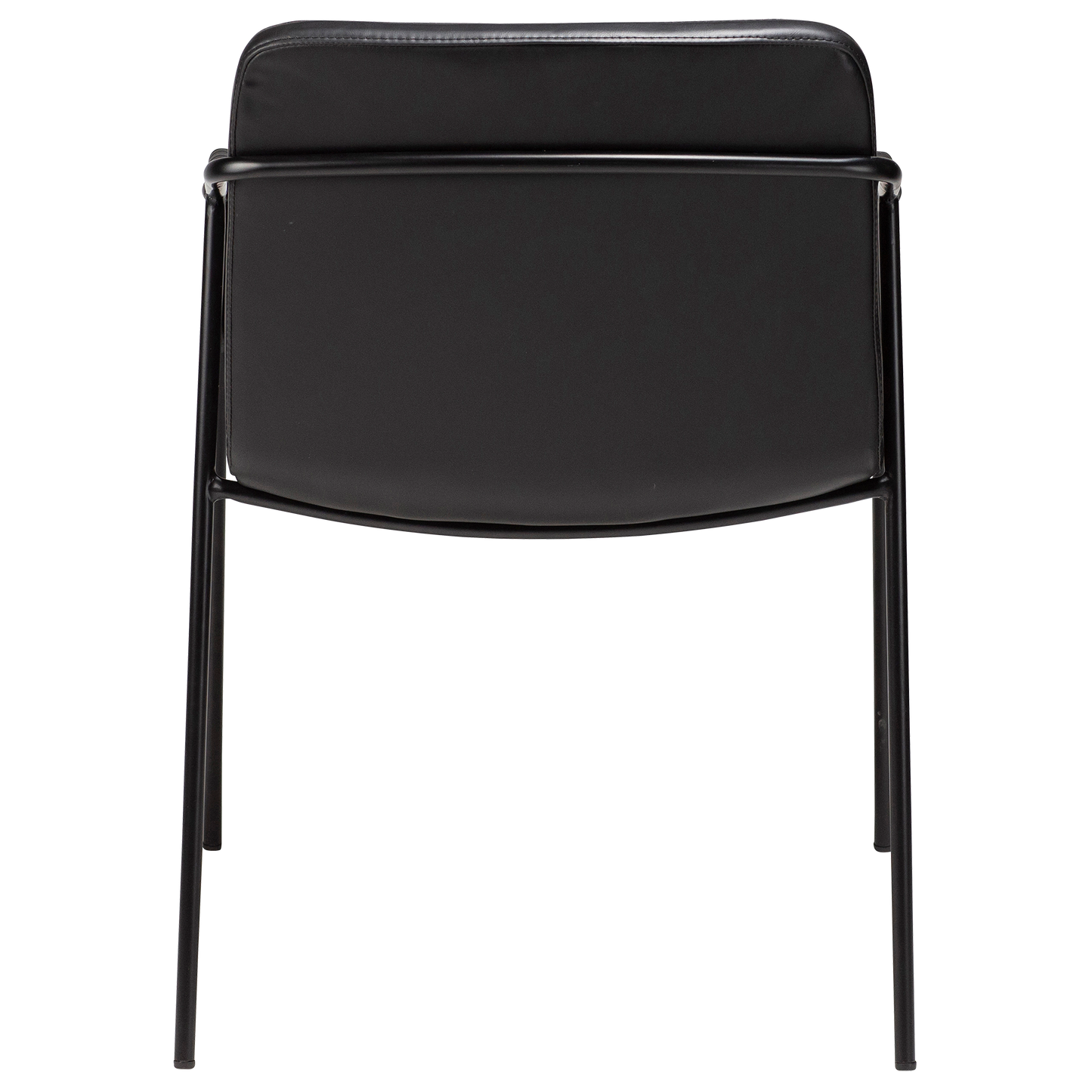 [var:Bezug=Vintage schwarzes Kunstleder mit schwarzen Beinen] BOTO Sessel