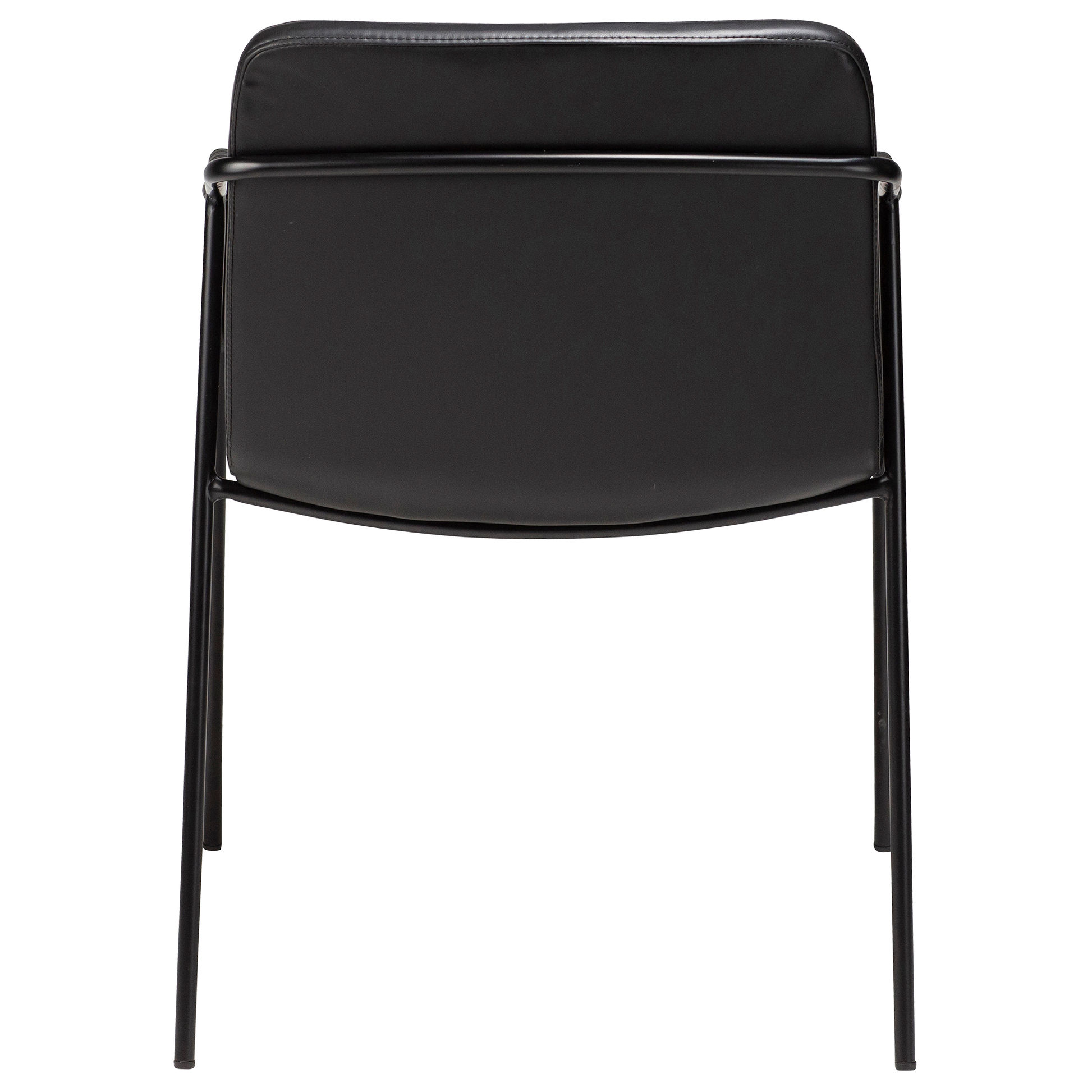 [var:Bezug=Vintage schwarzes Kunstleder mit schwarzen Beinen] BOTO Sessel