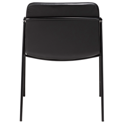 [var:Bezug=Vintage schwarzes Kunstleder mit schwarzen Beinen] BOTO Sessel