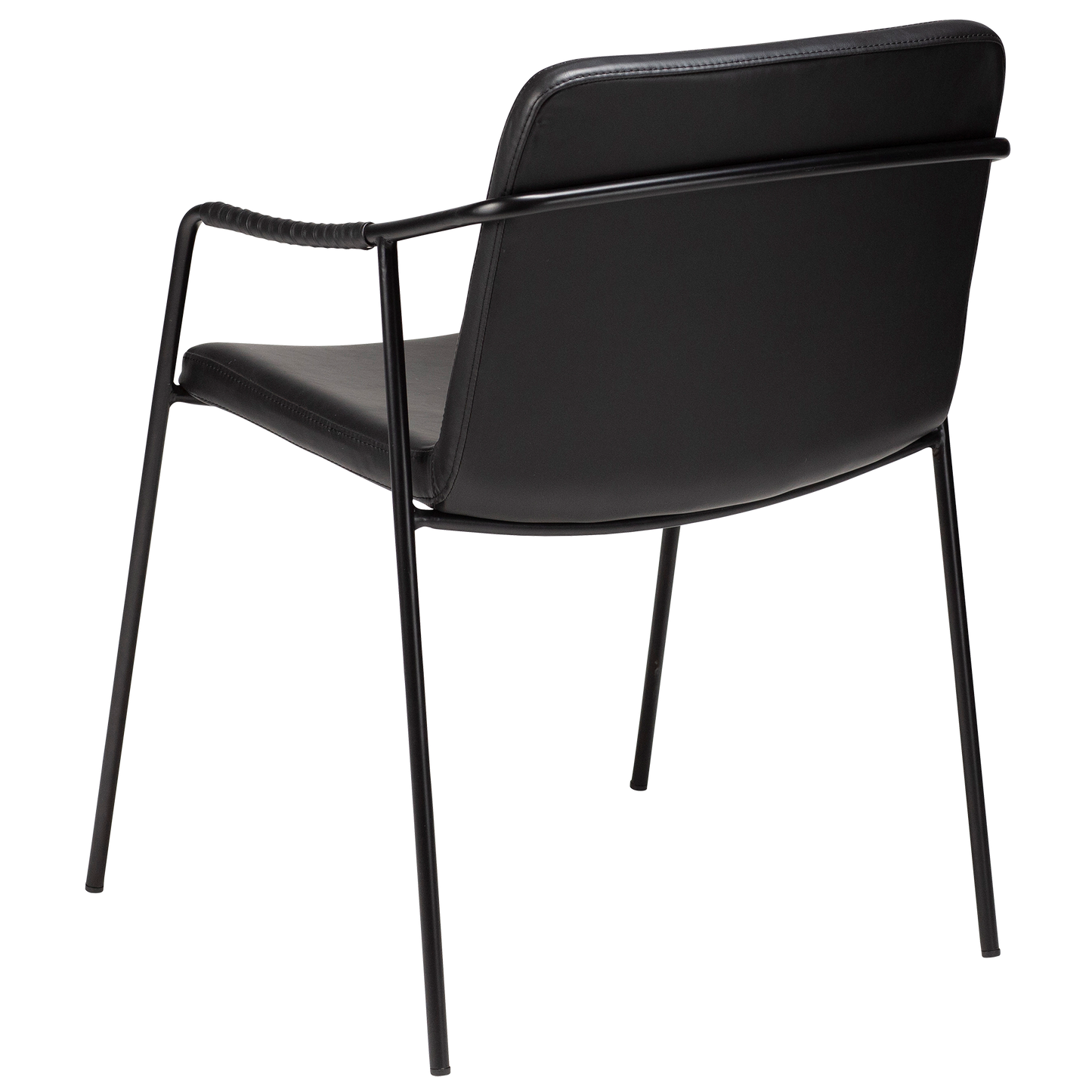 [var:Bezug=Vintage schwarzes Kunstleder mit schwarzen Beinen] BOTO Sessel