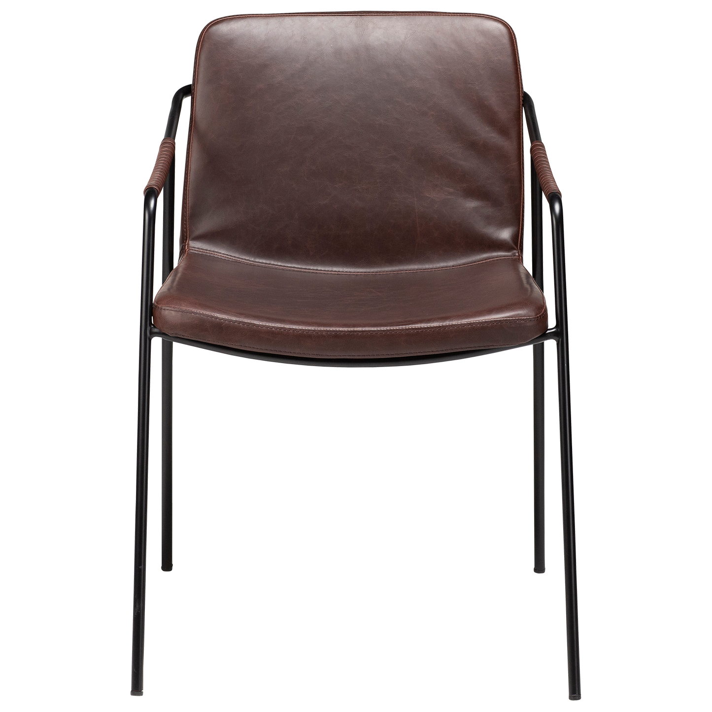 [var:Bezug=Vintage kakaofarbenes Kunstleder mit schwarzen Beinen] BOTO Sessel