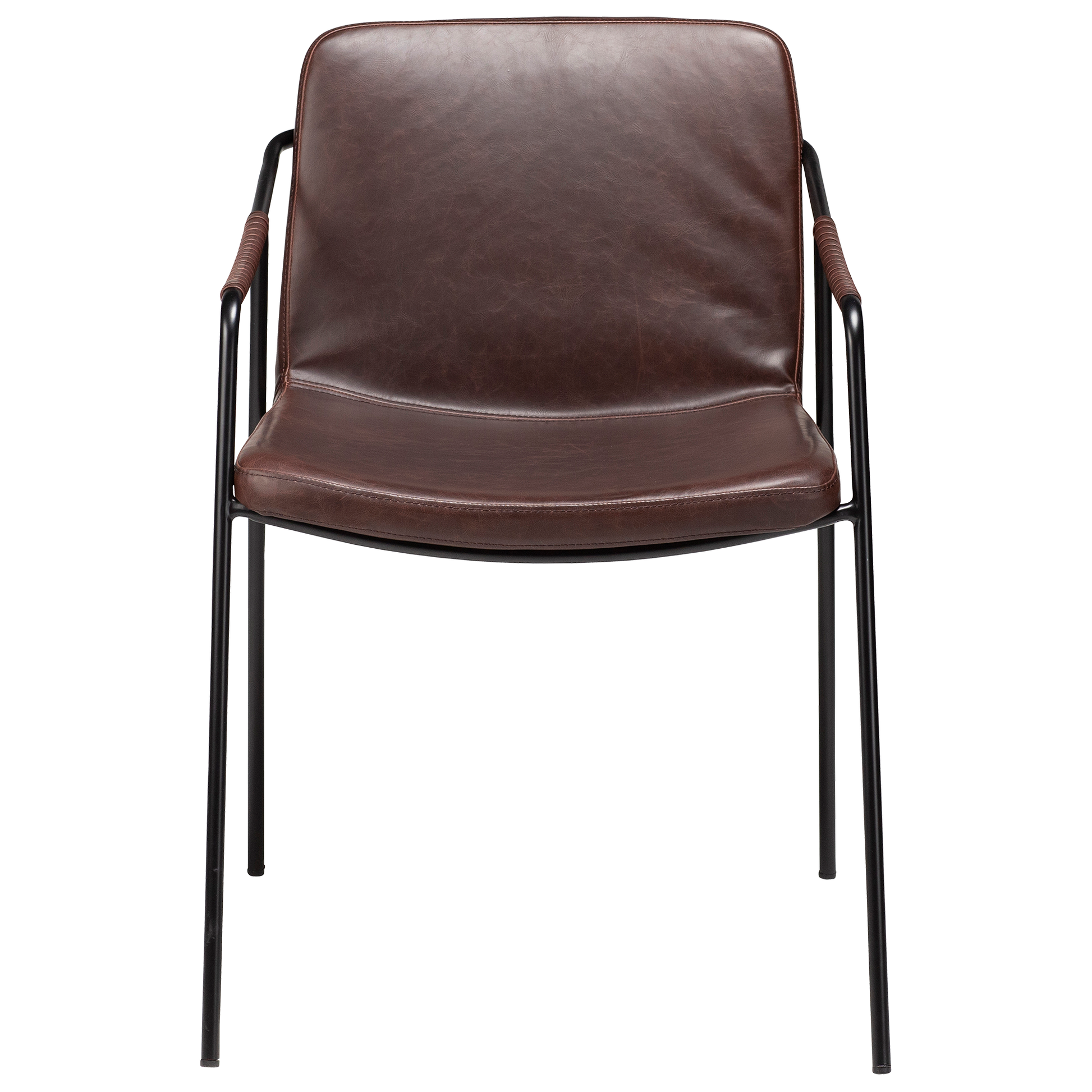 [var:Bezug=Vintage kakaofarbenes Kunstleder mit schwarzen Beinen] BOTO Sessel