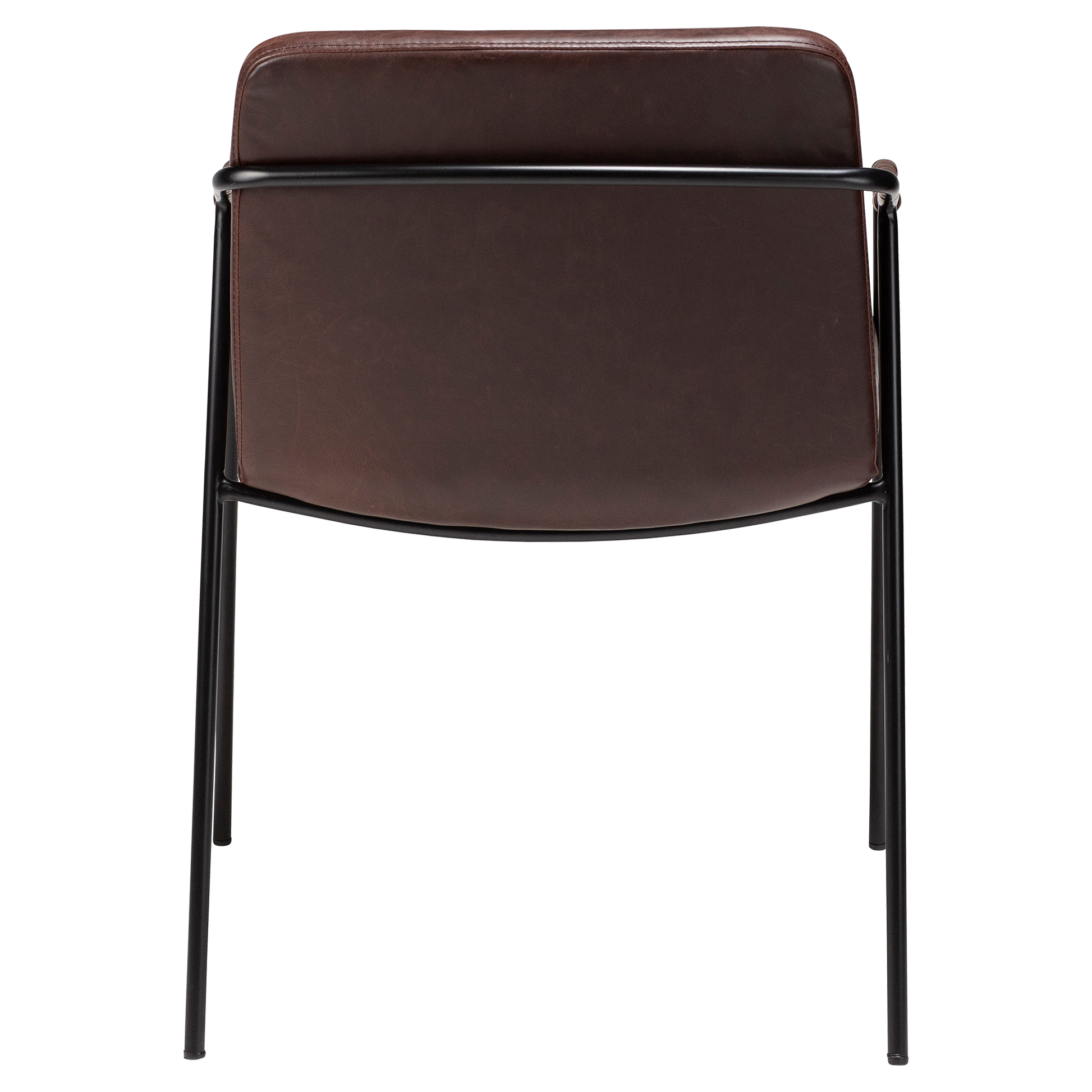 [var:Bezug=Vintage kakaofarbenes Kunstleder mit schwarzen Beinen] BOTO Sessel