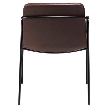 [var:Bezug=Vintage kakaofarbenes Kunstleder mit schwarzen Beinen] BOTO Sessel