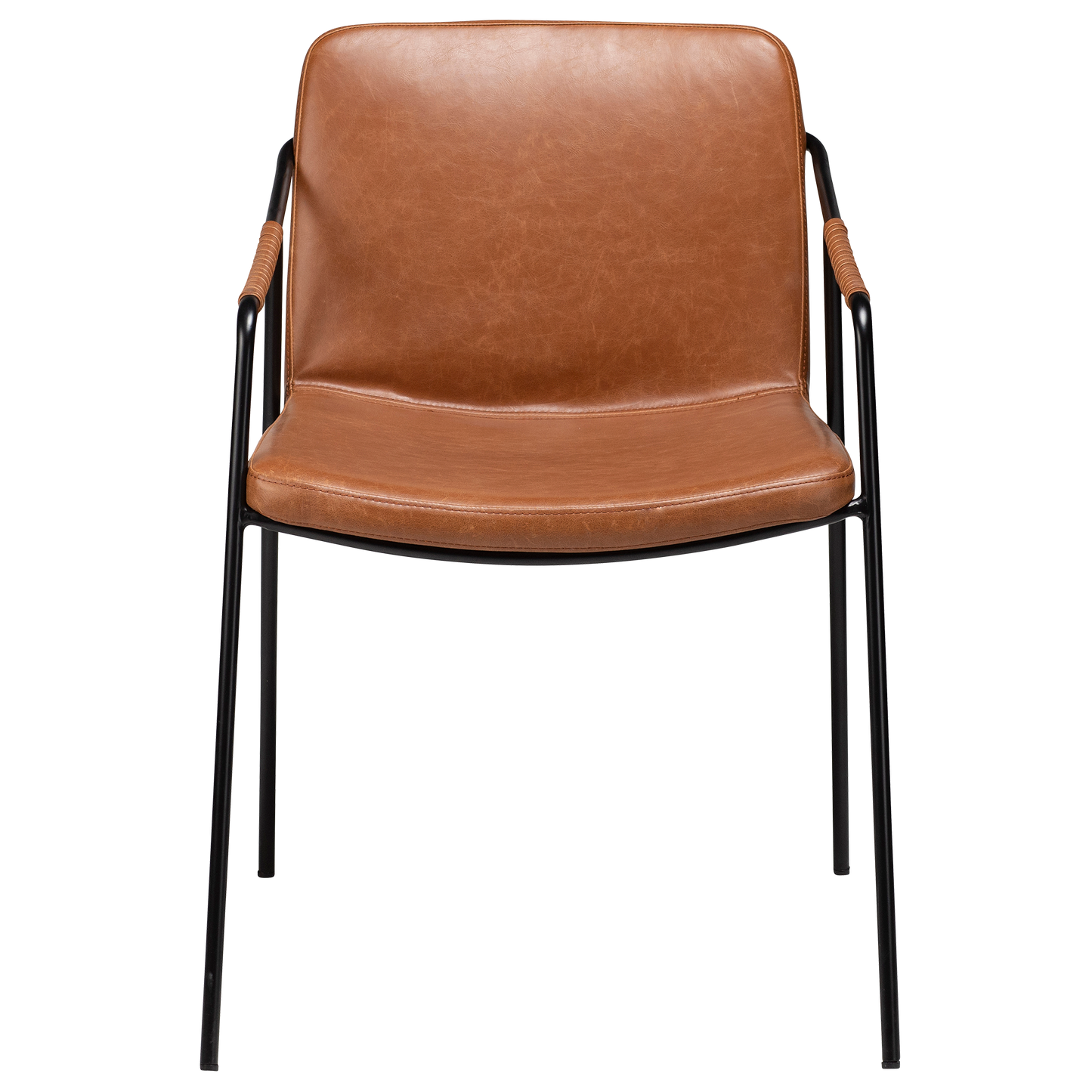 [var:Bezug=Vintage hellbraunes Kunstleder mit schwarzen Beinen] BOTO Sessel