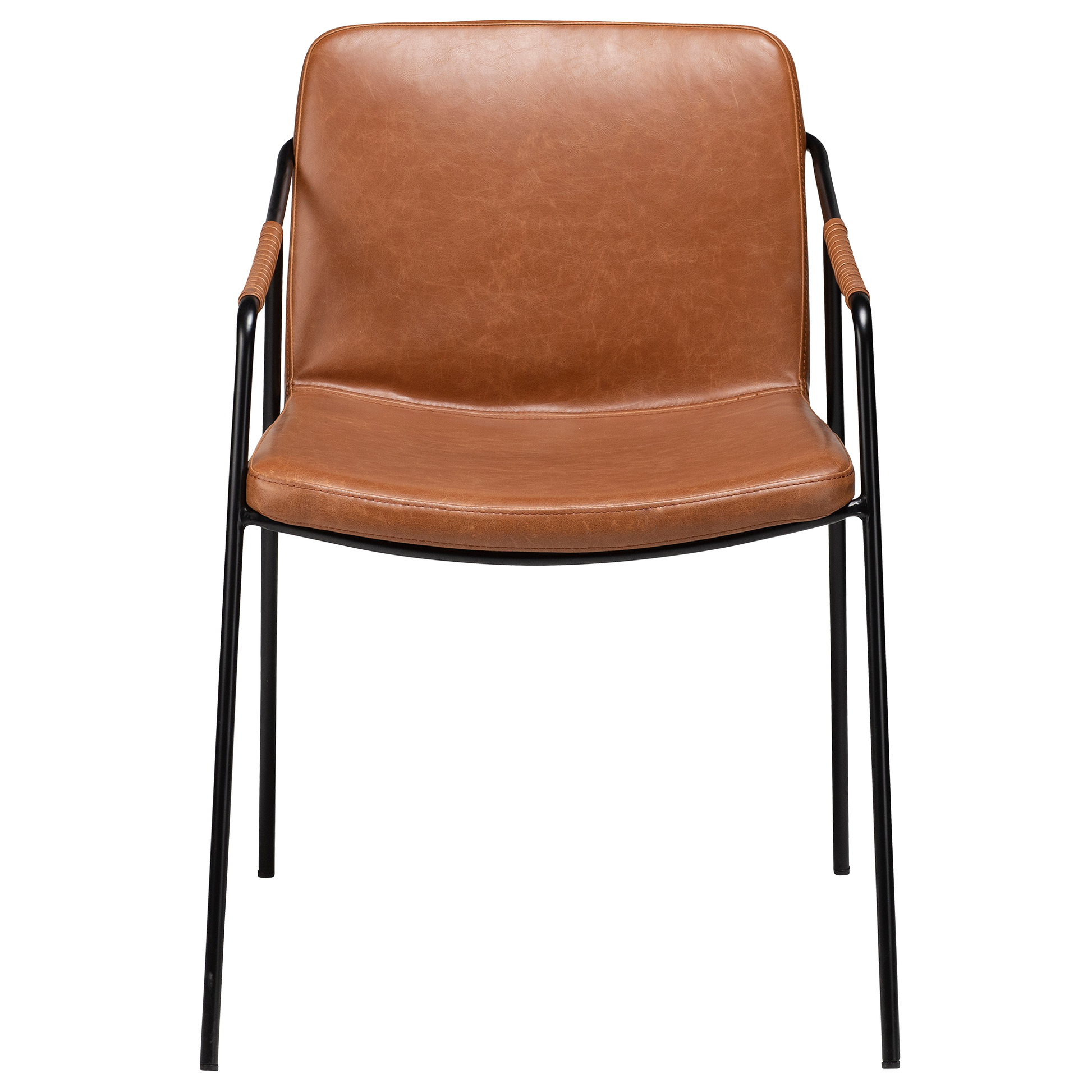 [var:Bezug=Vintage hellbraunes Kunstleder mit schwarzen Beinen] BOTO Sessel