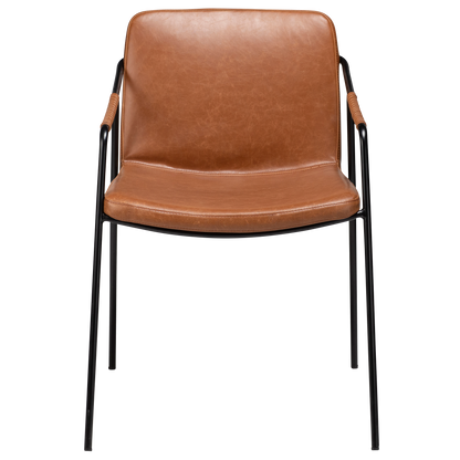 [var:Bezug=Vintage hellbraunes Kunstleder mit schwarzen Beinen] BOTO Sessel