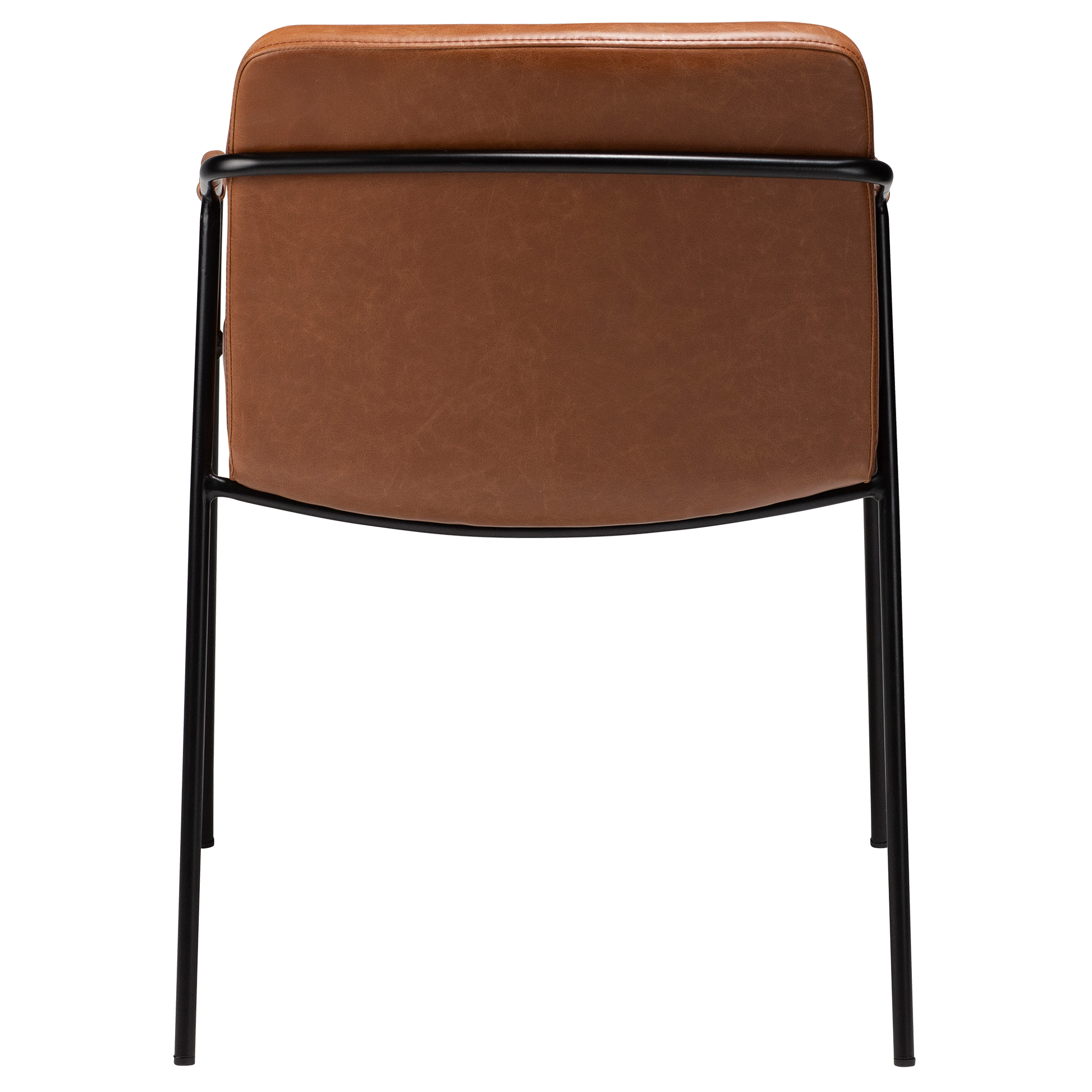 [var:Bezug=Vintage hellbraunes Kunstleder mit schwarzen Beinen] BOTO Sessel