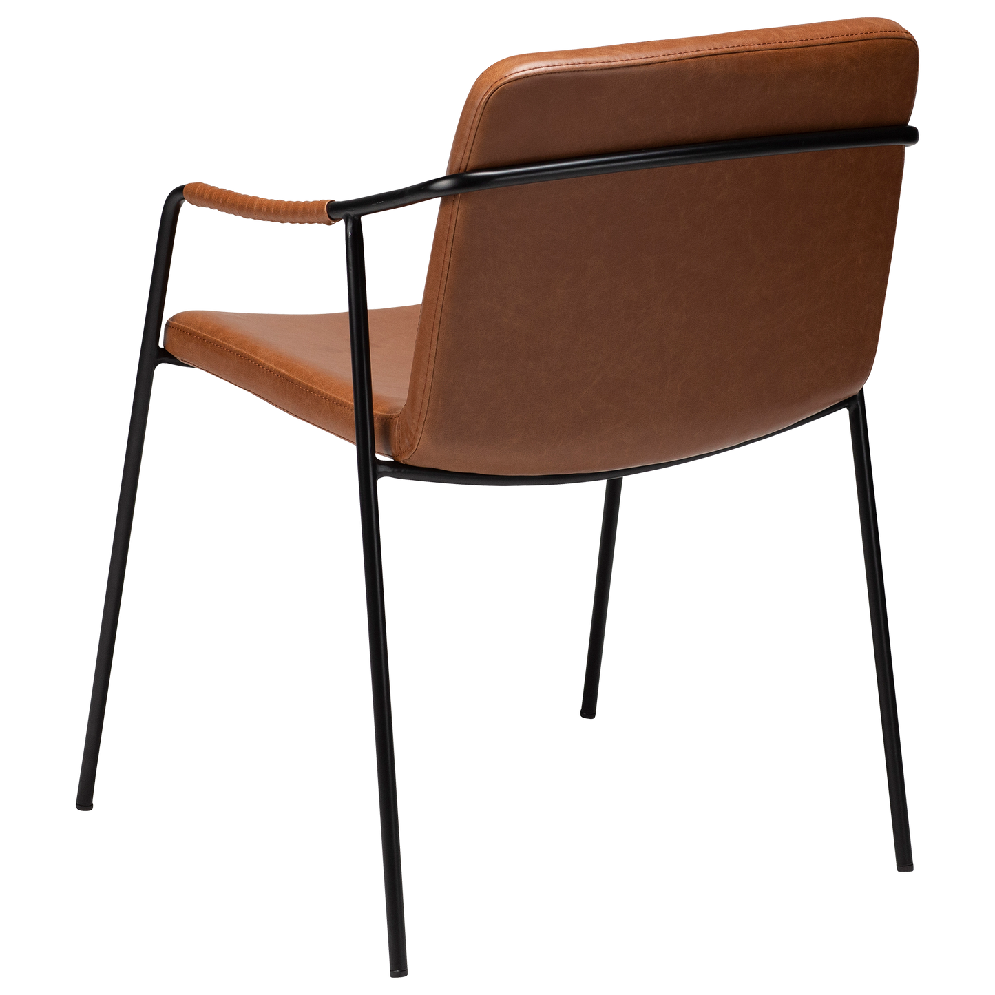 [var:Bezug=Vintage hellbraunes Kunstleder mit schwarzen Beinen] BOTO Sessel