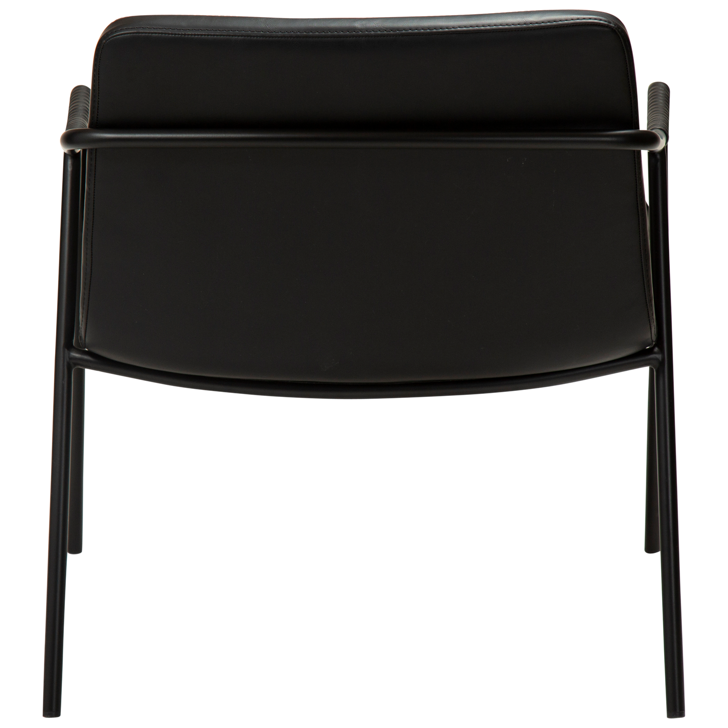 [var:Bezug=Vintage schwarzes Kunstleder mit schwarzen Beinen] BOTO Loungesessel