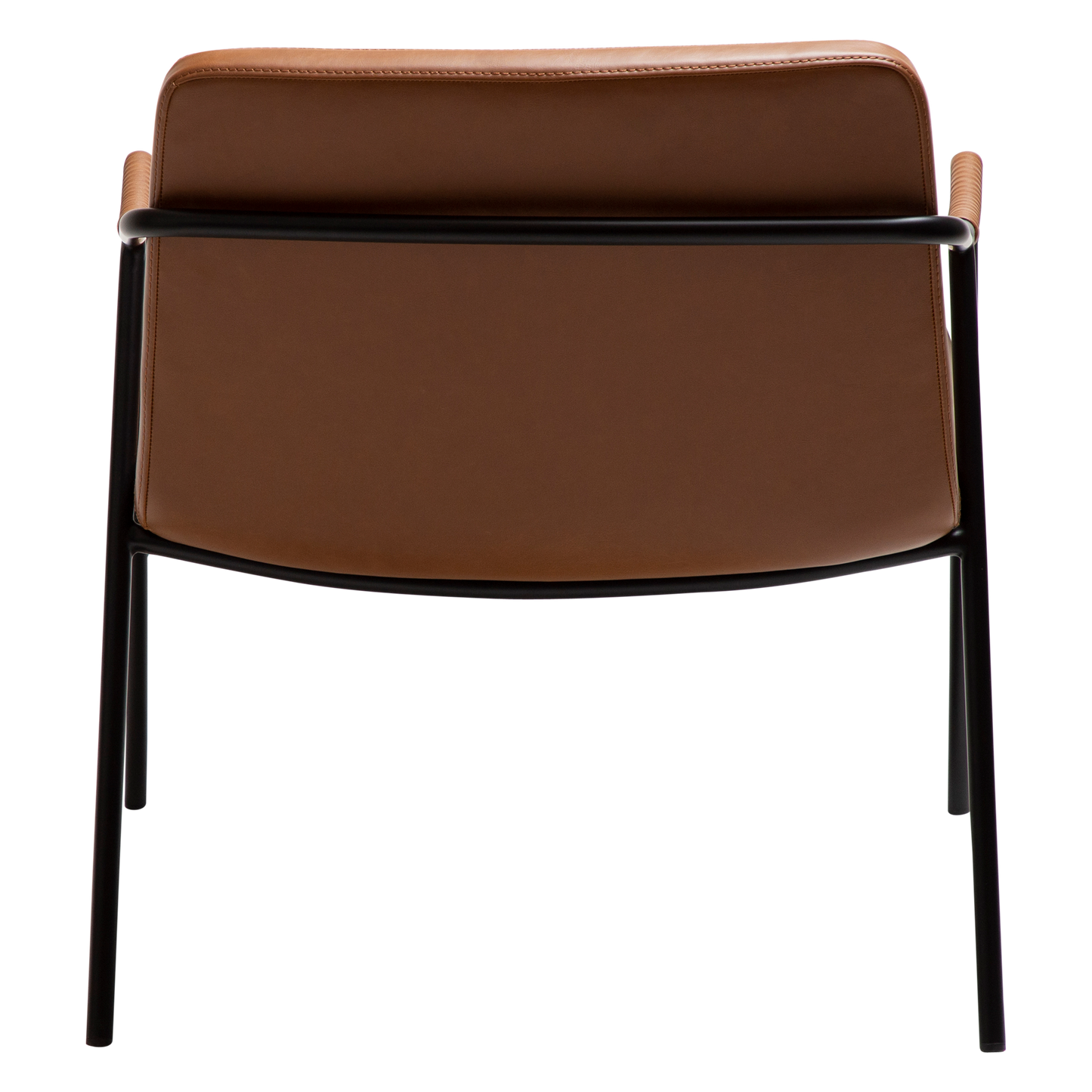 [var:Bezug=Vintage hellbraunes Kunstleder mit schwarzen Beinen] BOTO Loungesessel