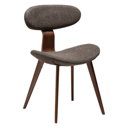 [var:Bezug=Majoranbrauner Bouclé-Stoff mit Walnussbeinen] BUCKLE Stuhl