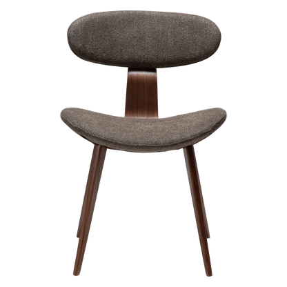 [var:Bezug=Majoranbrauner Bouclé-Stoff mit Walnussbeinen] BUCKLE Stuhl