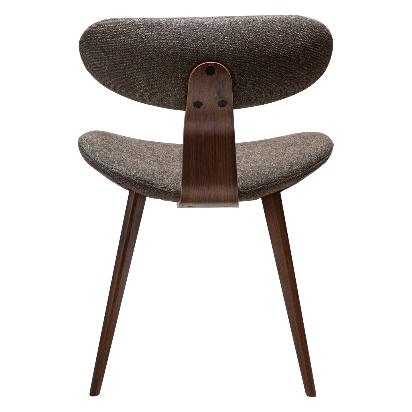 [var:Bezug=Majoranbrauner Bouclé-Stoff mit Walnussbeinen] BUCKLE Stuhl