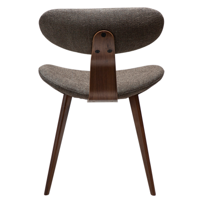 [var:Bezug=Majoranbrauner Bouclé-Stoff mit Walnussbeinen] BUCKLE Stuhl