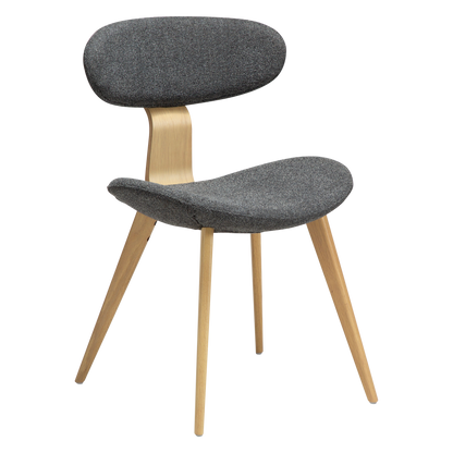 [var:Bezug=Kieselgrauer Bouclé-Stoff mit weißgewaschenen Eichenbeinen] BUCKLE Stuhl