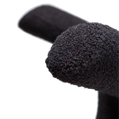 [var:Bezug=Obsidian schwarzer RPES Bouclé-Stoff mit Schimmer und schwarzen Metallbeinen] BULL Stuhl