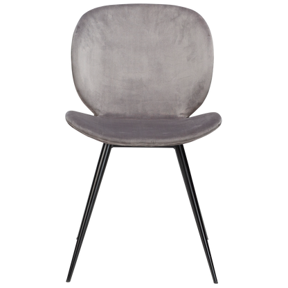 [var:Bezug=Alu Samt mit runden schwarzen Beinen] CLOUD Stuhl