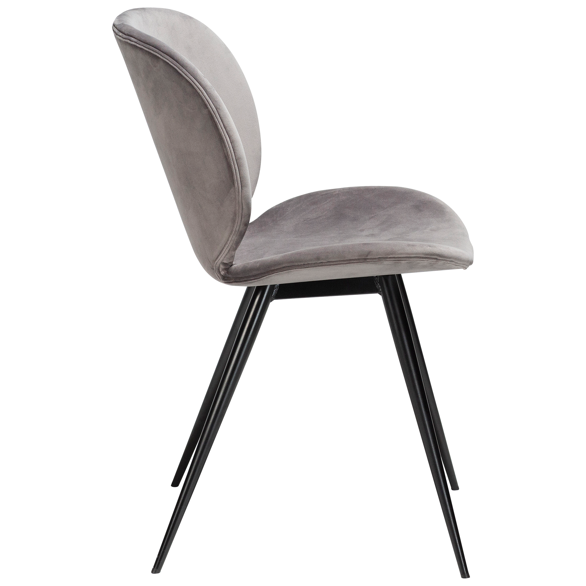 [var:Bezug=Alu Samt mit runden schwarzen Beinen] CLOUD Stuhl