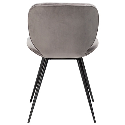 [var:Bezug=Alu Samt mit runden schwarzen Beinen] CLOUD Stuhl