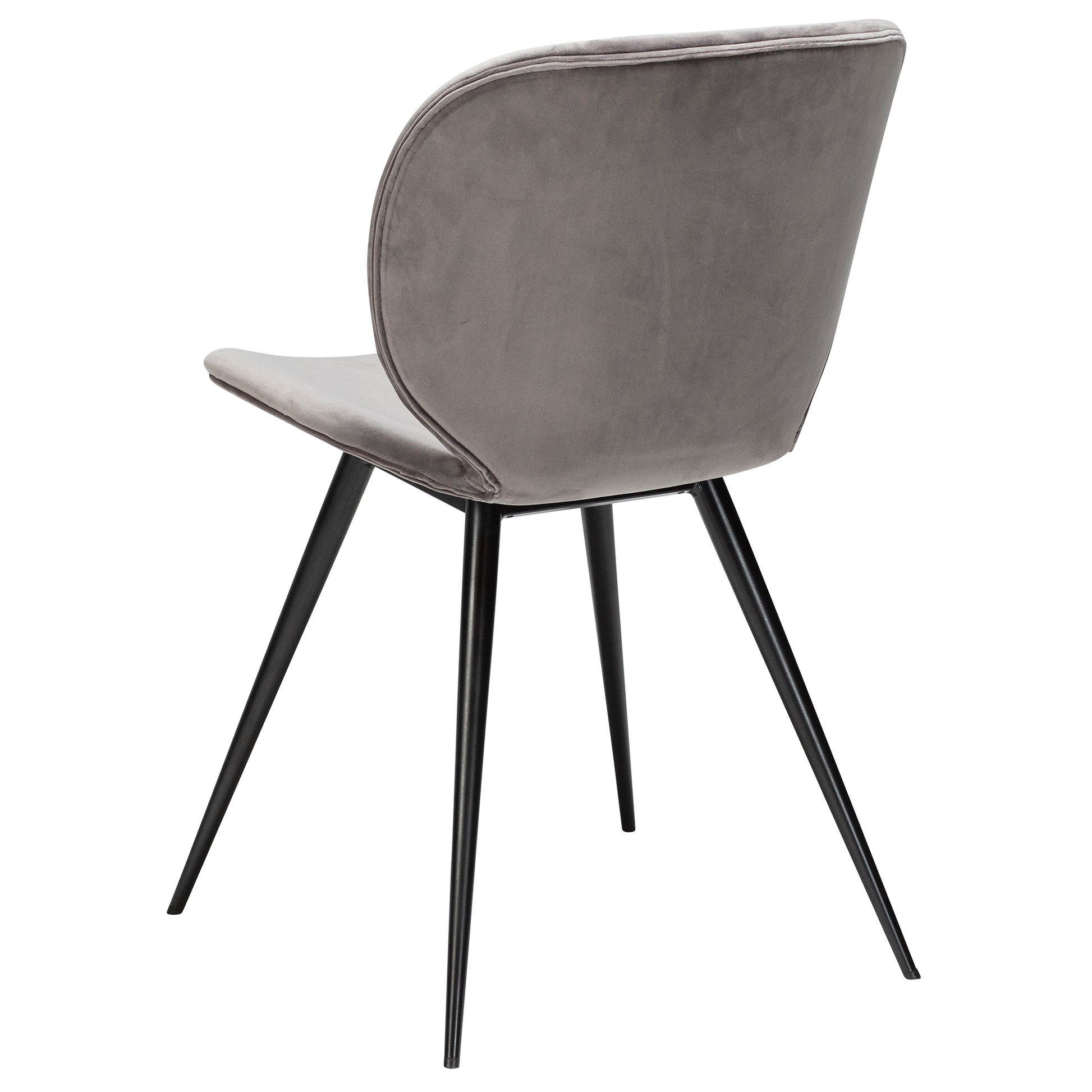 [var:Bezug=Alu Samt mit runden schwarzen Beinen] CLOUD Stuhl