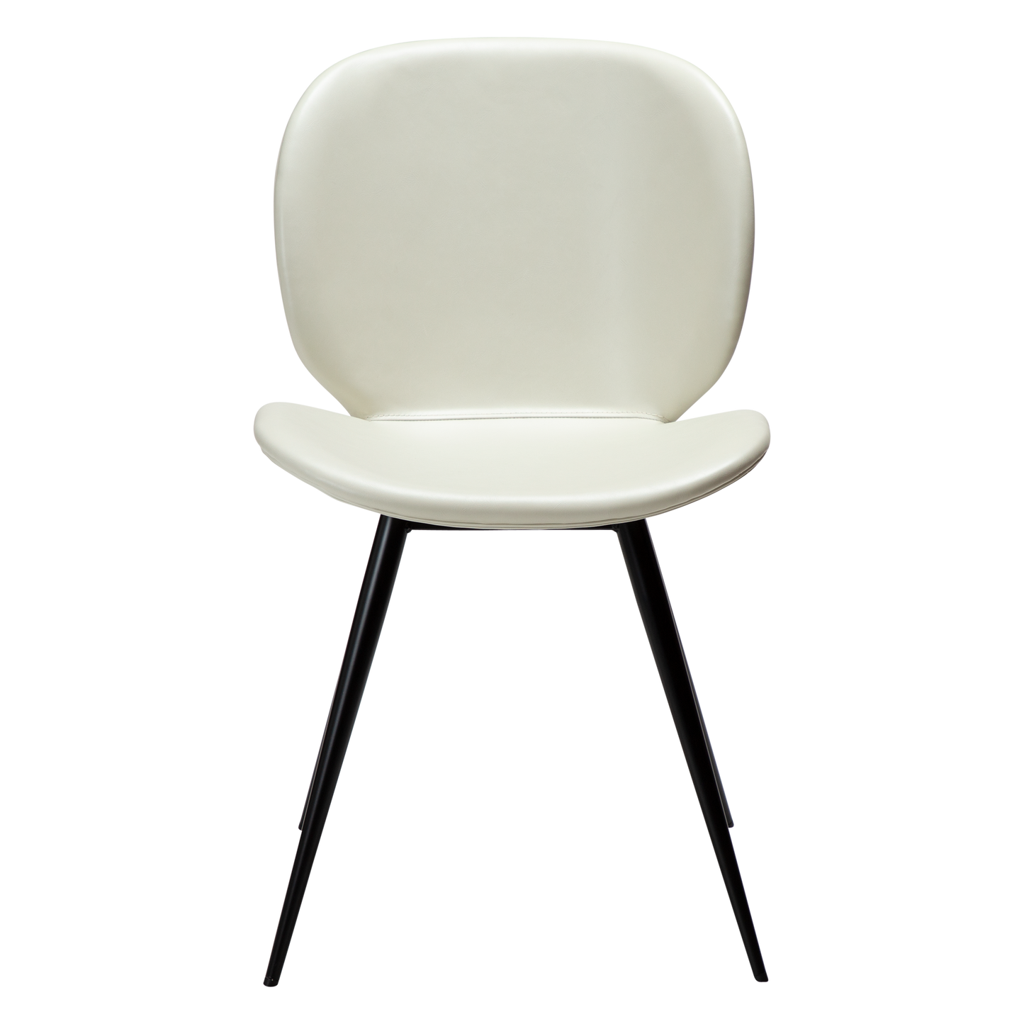 [var:Bezug=Knochenweißes Kunstleder mit schwarzen Beinen] CLOUD Stuhl
