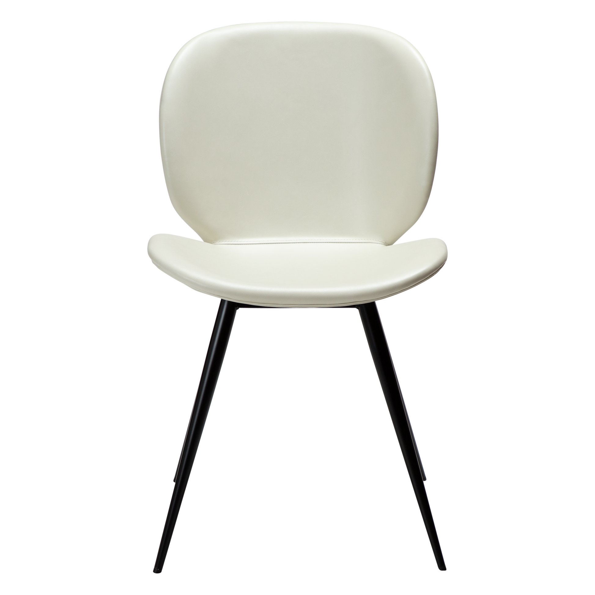 [var:Bezug=Knochenweißes Kunstleder mit schwarzen Beinen] CLOUD Stuhl