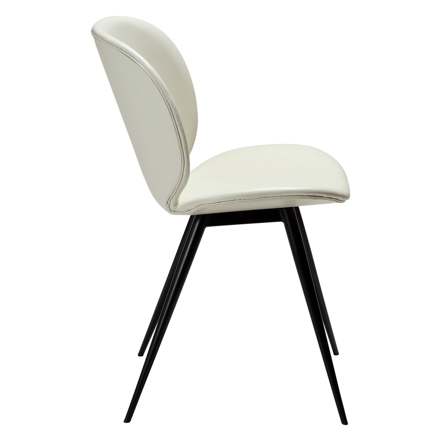 [var:Bezug=Knochenweißes Kunstleder mit schwarzen Beinen] CLOUD Stuhl