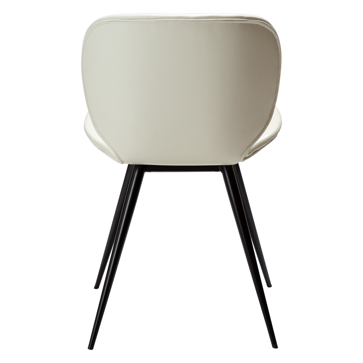 [var:Bezug=Knochenweißes Kunstleder mit schwarzen Beinen] CLOUD Stuhl