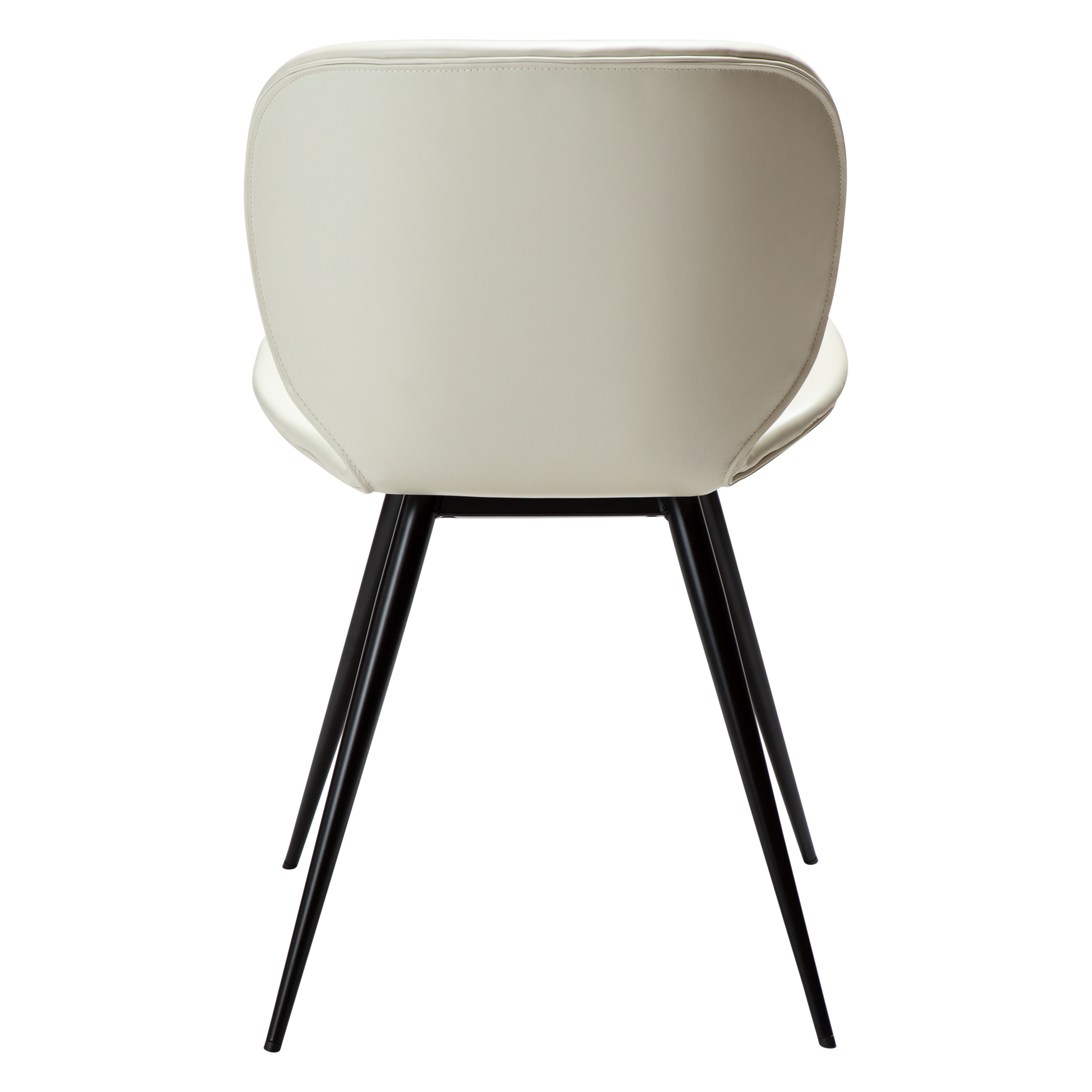 [var:Bezug=Knochenweißes Kunstleder mit schwarzen Beinen] CLOUD Stuhl