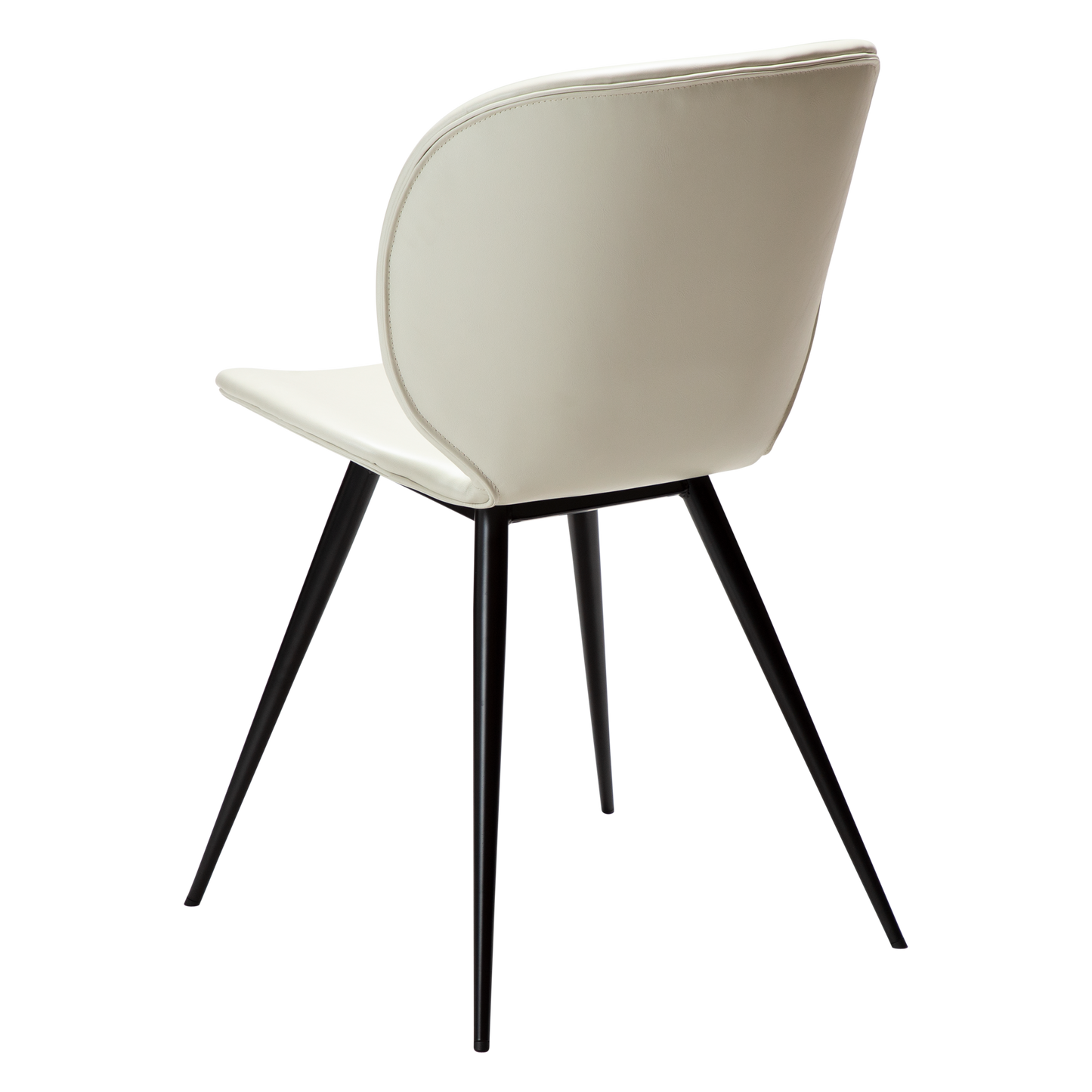 [var:Bezug=Knochenweißes Kunstleder mit schwarzen Beinen] CLOUD Stuhl