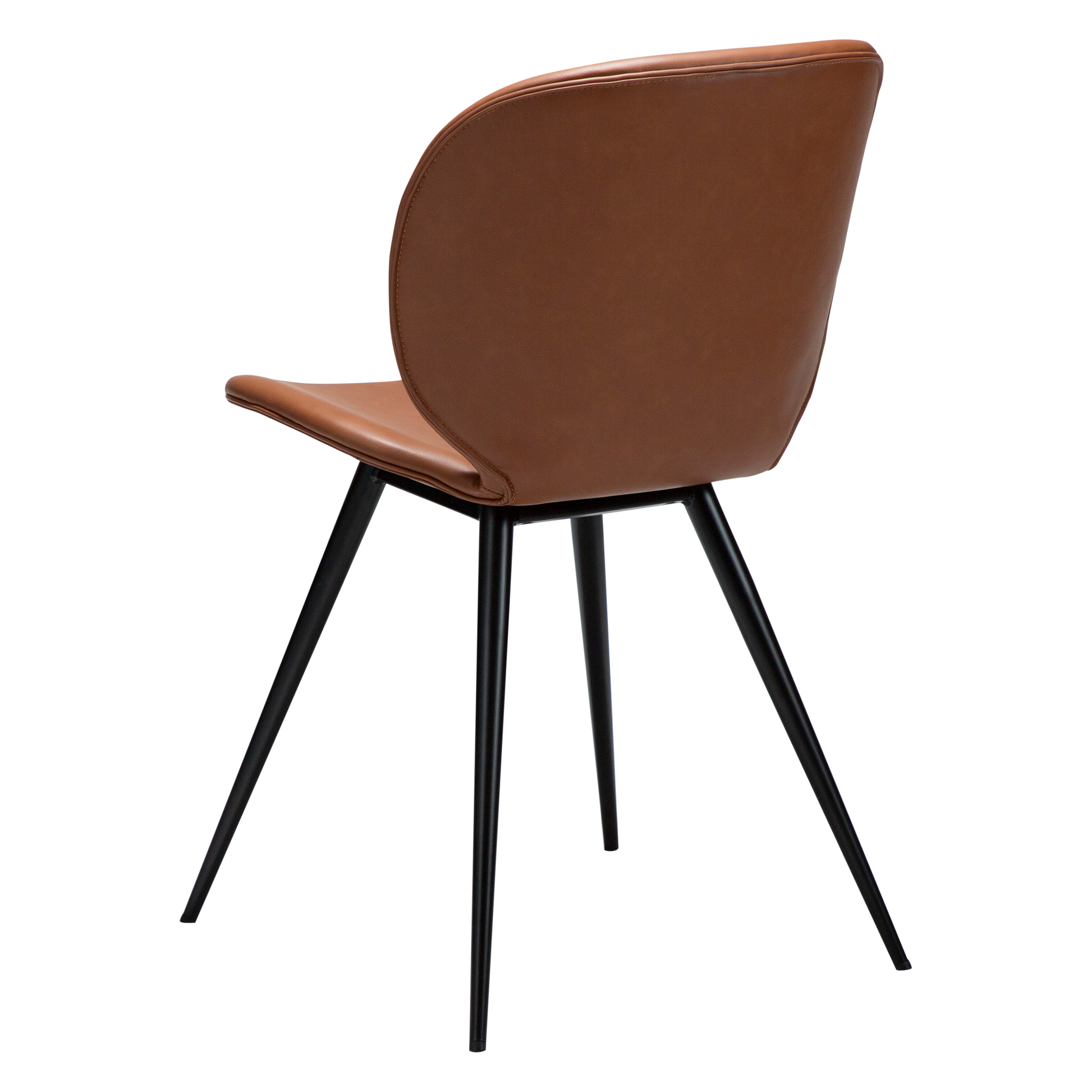 [var:Bezug=Kognak Kunstleder mit schwarzen Beinen] CLOUD Stuhl
