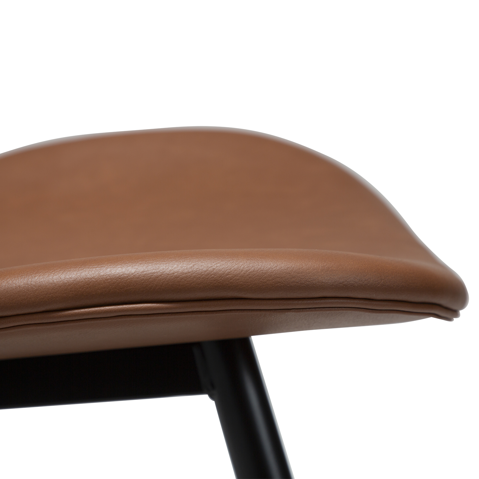 [var:Bezug=Kognak Kunstleder mit schwarzen Beinen] CLOUD Stuhl