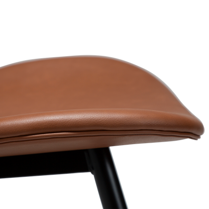 [var:Bezug=Kognak Kunstleder mit schwarzen Beinen] CLOUD Stuhl