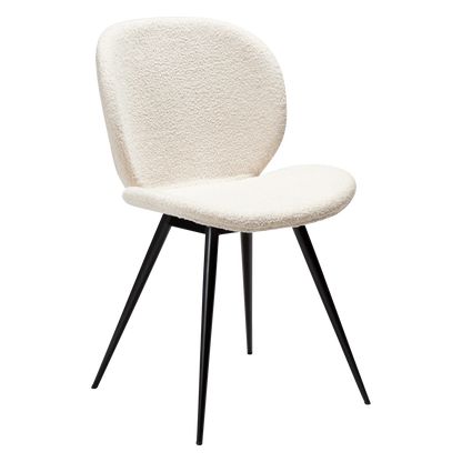 [var:Bezug=taubenfarben RPES Bouclé-Stoff mit schwarzen Beinen] CLOUD Stuhl