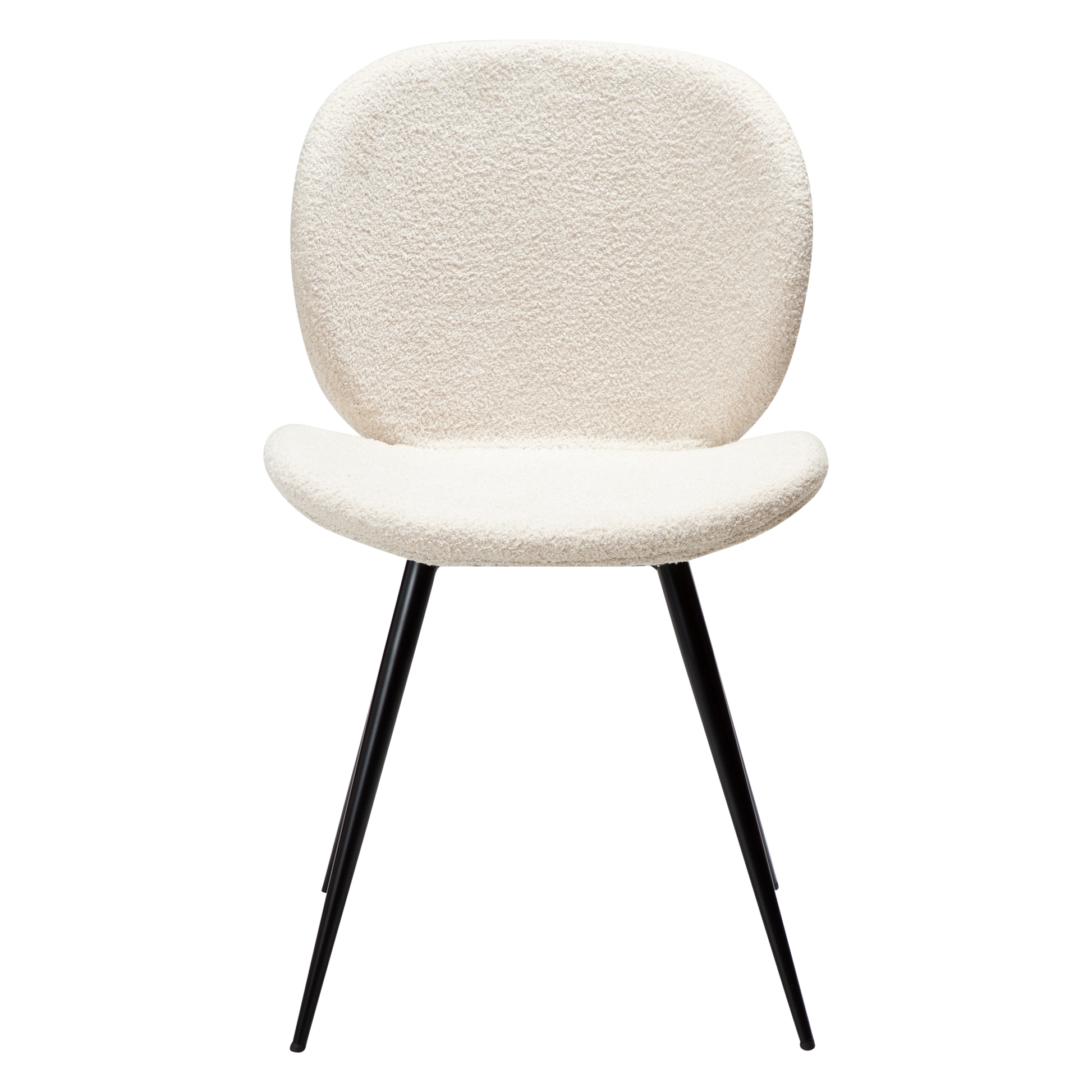 [var:Bezug=taubenfarben RPES Bouclé-Stoff mit schwarzen Beinen] CLOUD Stuhl