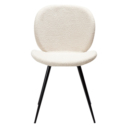 [var:Bezug=taubenfarben RPES Bouclé-Stoff mit schwarzen Beinen] CLOUD Stuhl