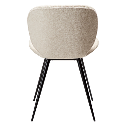 [var:Bezug=taubenfarben RPES Bouclé-Stoff mit schwarzen Beinen] CLOUD Stuhl