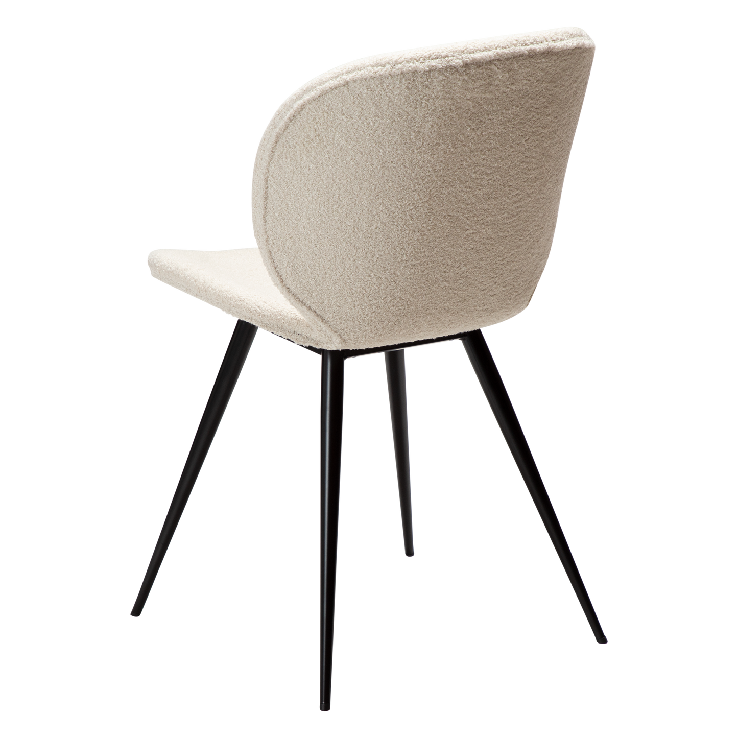 [var:Bezug=taubenfarben RPES Bouclé-Stoff mit schwarzen Beinen] CLOUD Stuhl