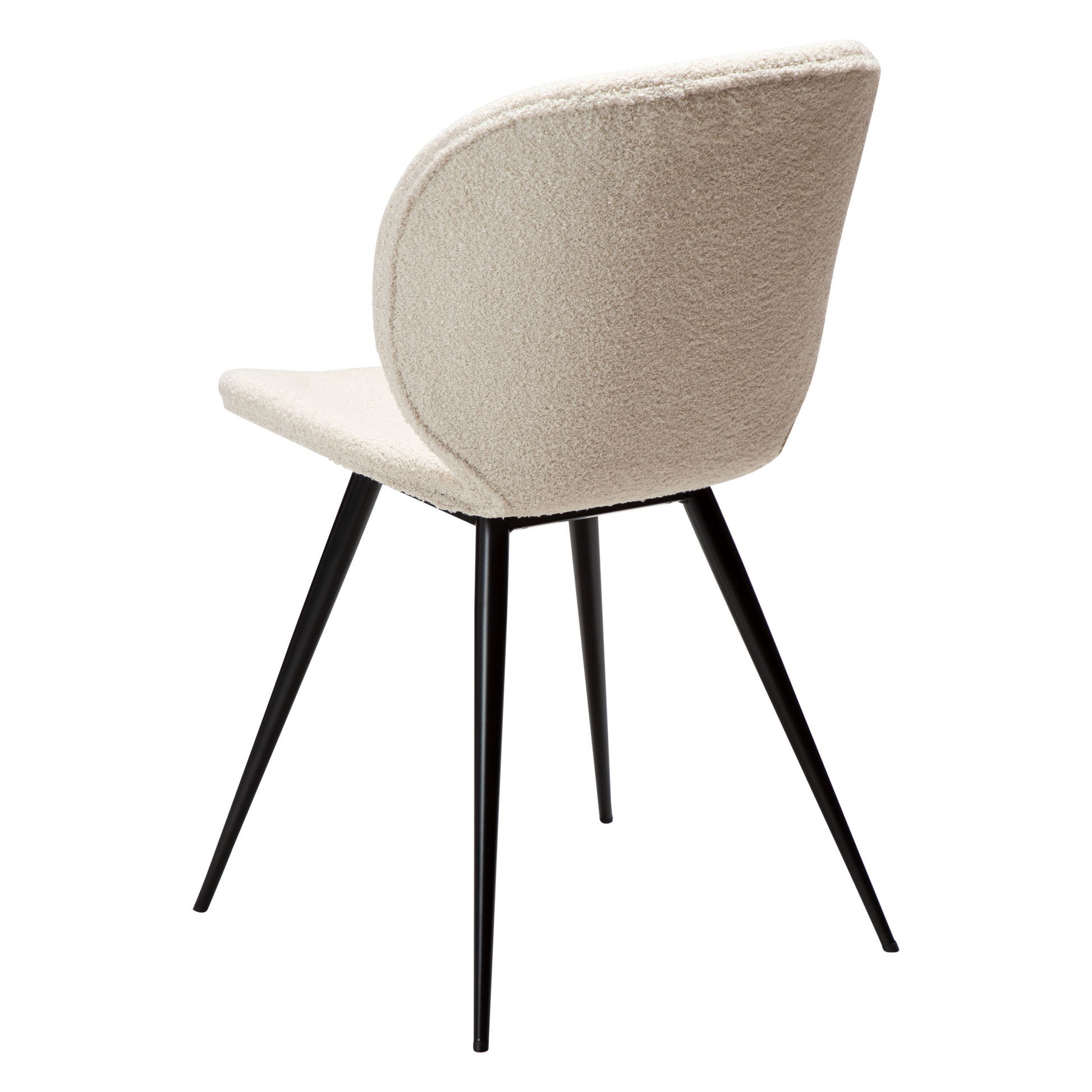 [var:Bezug=taubenfarben RPES Bouclé-Stoff mit schwarzen Beinen] CLOUD Stuhl