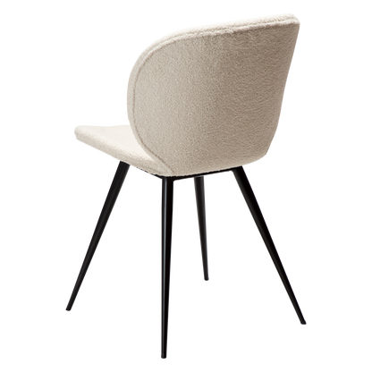 [var:Bezug=taubenfarben RPES Bouclé-Stoff mit schwarzen Beinen] CLOUD Stuhl