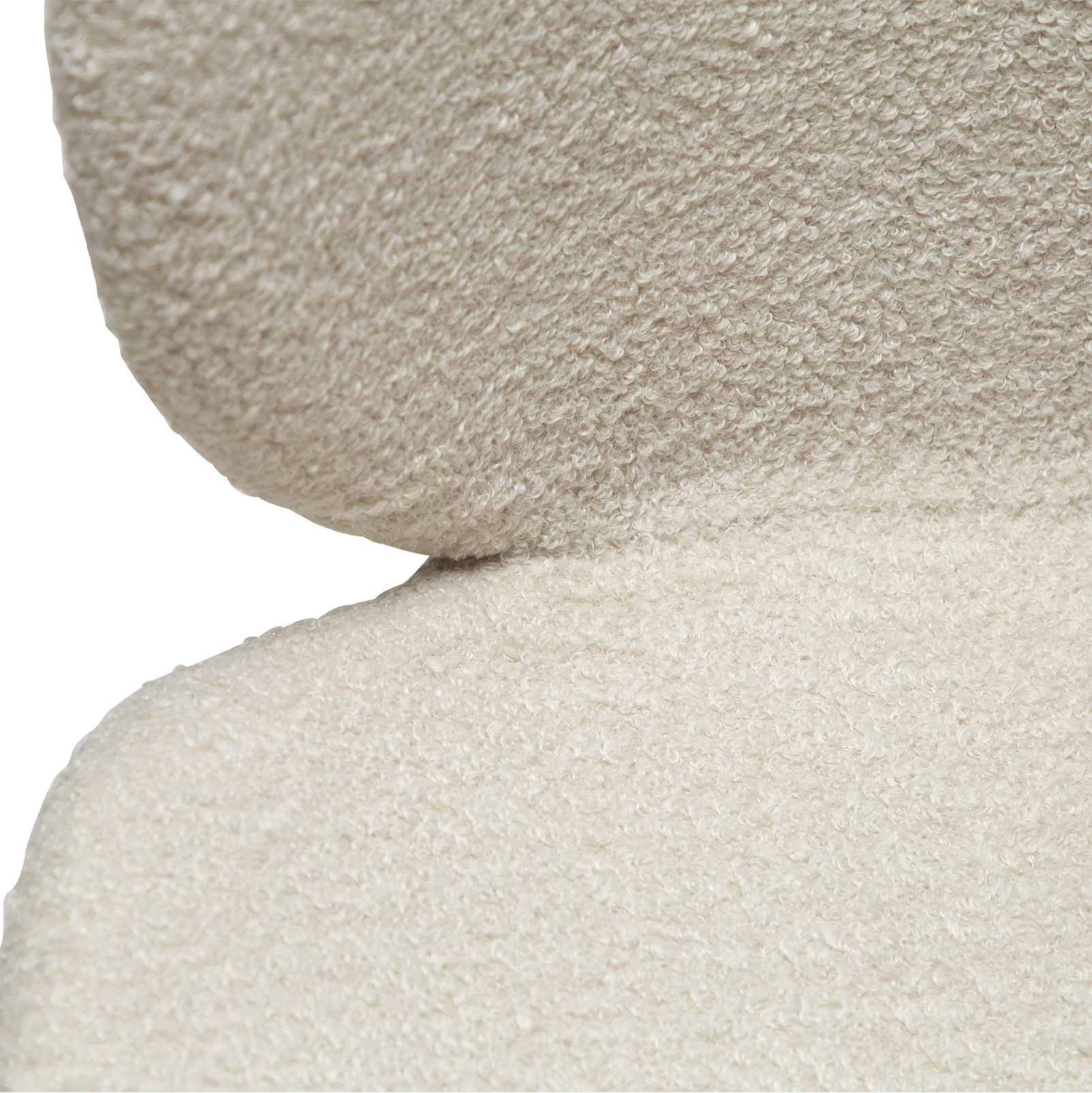 [var:Bezug=taubenfarben RPES Bouclé-Stoff mit schwarzen Beinen] CLOUD Stuhl